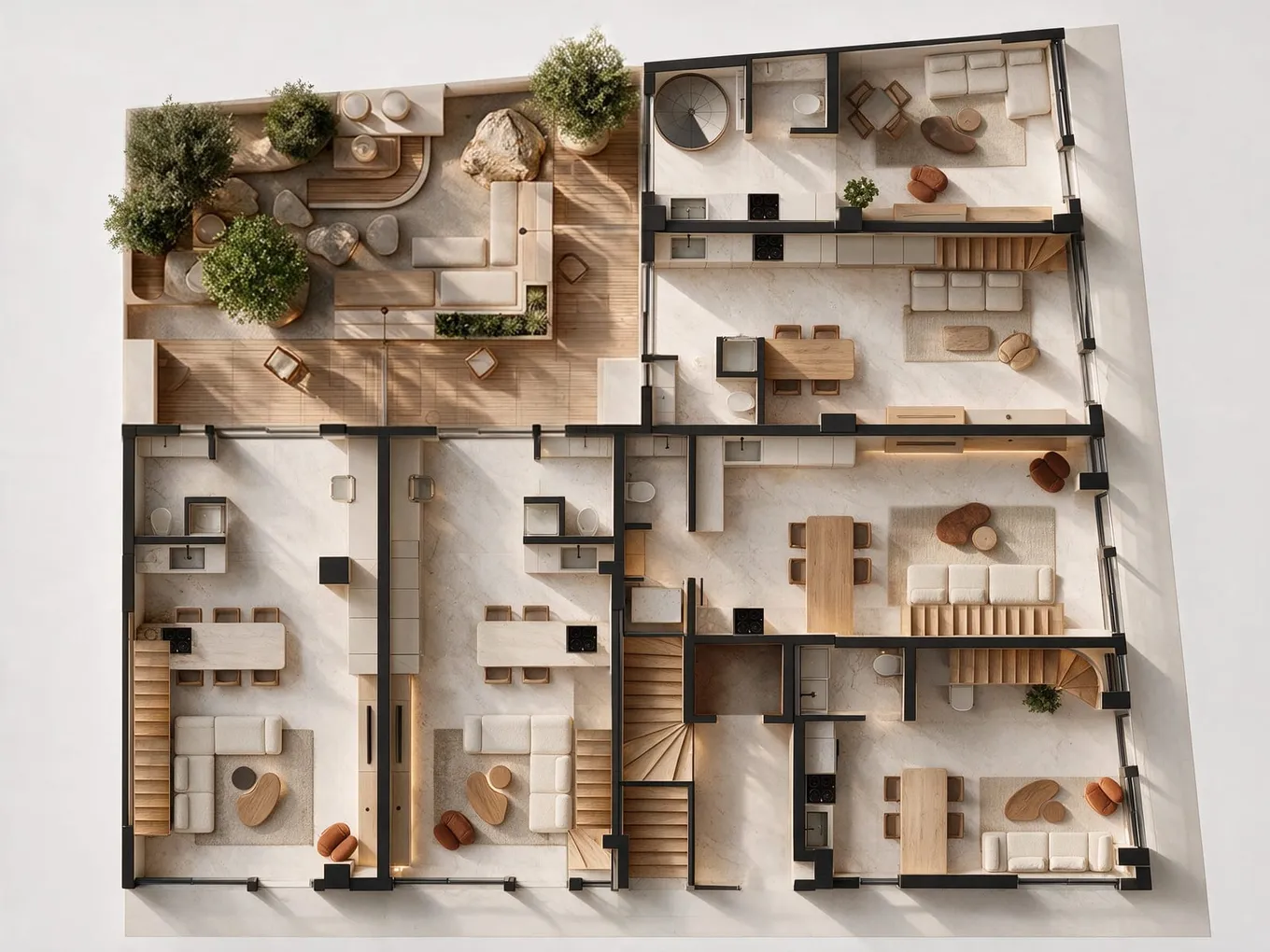 Floor plan of the lower level