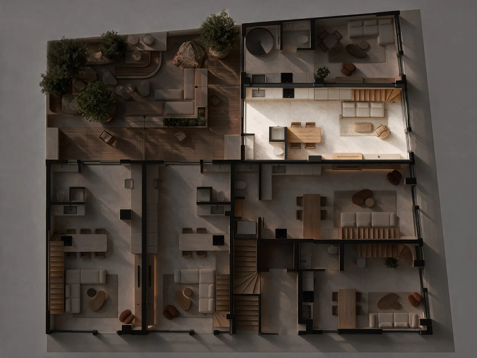 Floor plan with apartment I5 lit
